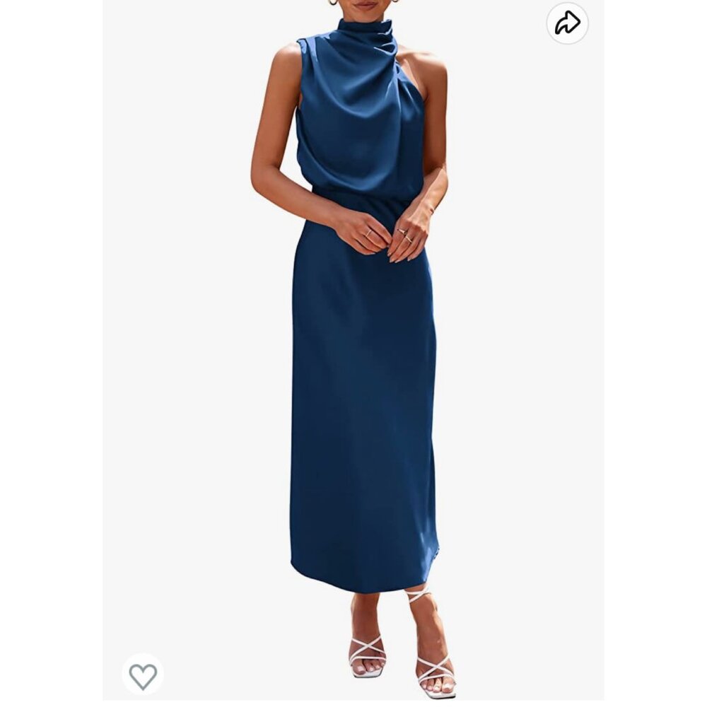 PRETTYGARDEN Sleeveless Mock Neck Cocktail Party Dress